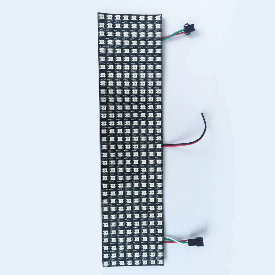 32*8 пикселей SK6812 RGB Адресуемая светодиодная цифровая Гибкая панель Размер: 320 мм * 80