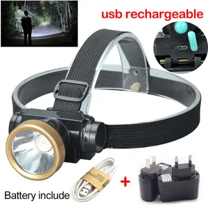 Мощный светодиодный налобный фонарь, передний головсветильник фонарь с зарядкой от USB, для рыбалки, кемпинга