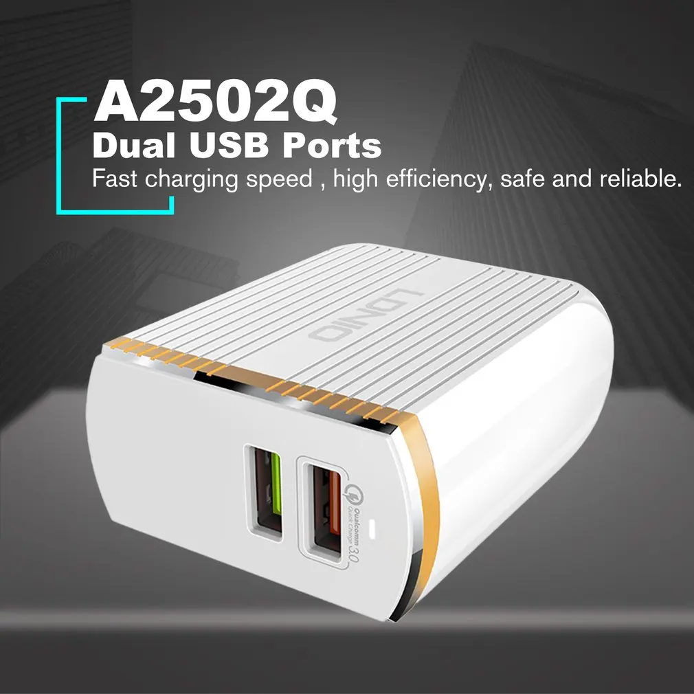 Путешествия двойной USB QC3.0 зарядное устройство настенная розетка адаптер для iPhone