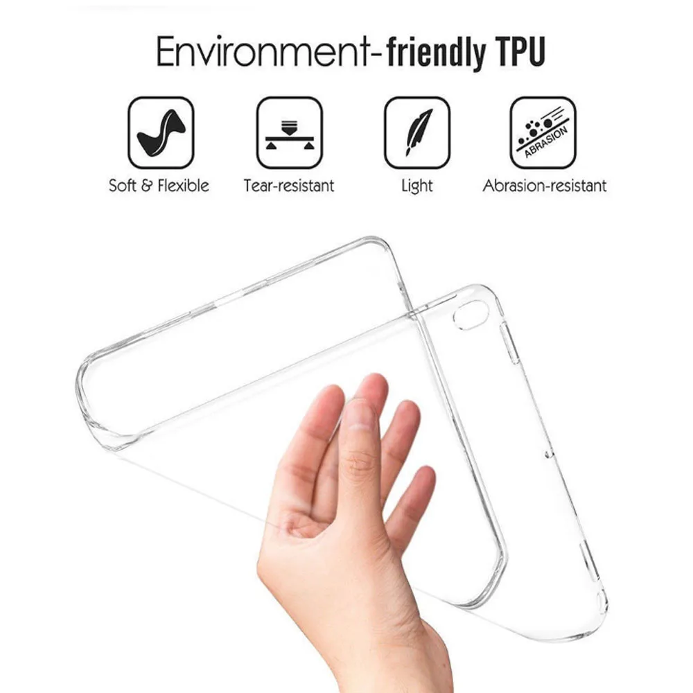 Capa для Apple iPad mini 1 2 3 4 чехол Tpu Мягкий задний бампер ультра тонкий прозрачный