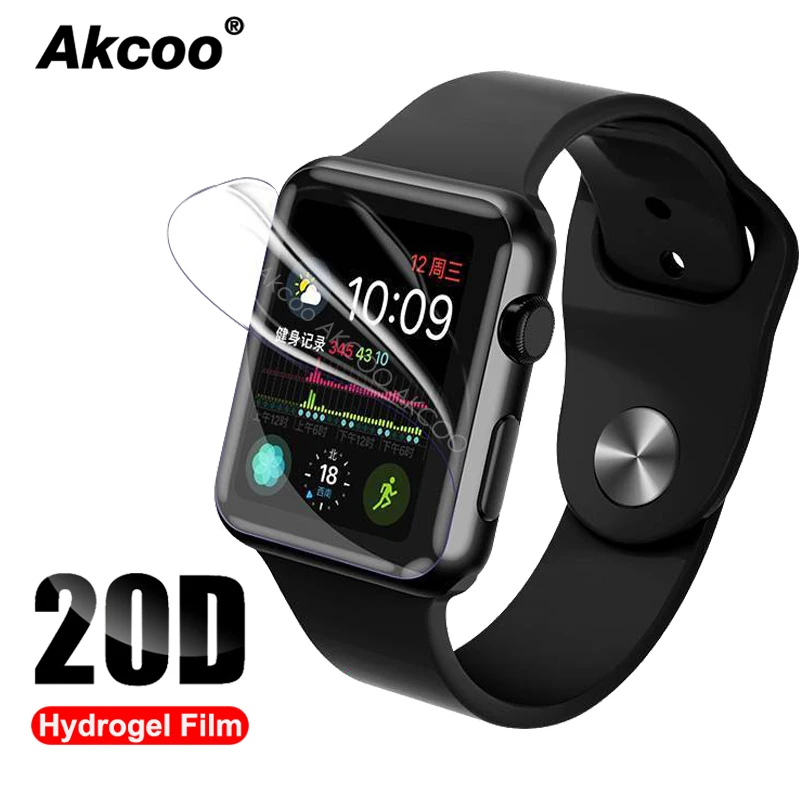 Защитная пленка для Apple watch Series 4 2 шт. 20D с полным клеем легко наклеивается iwatch 38 40 42
