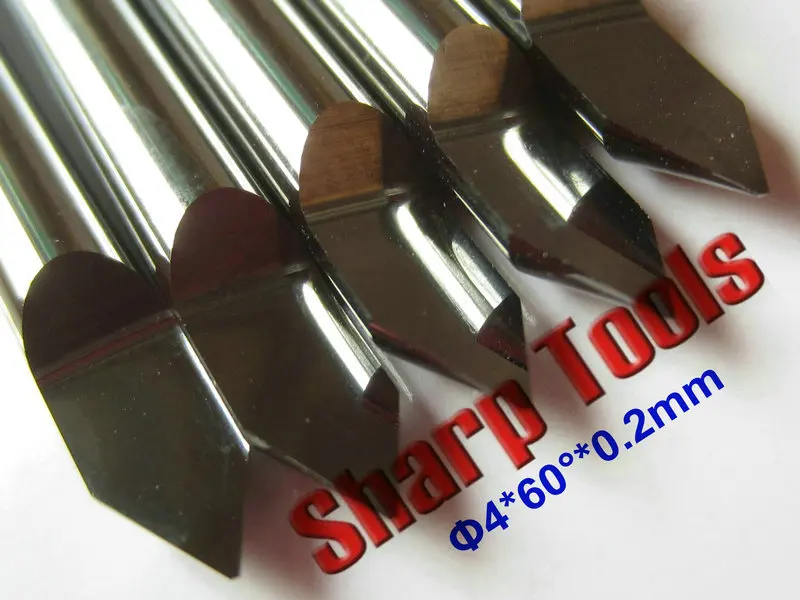 Лидер продаж! 10 шт диаметром 4 мм. 60 градусов 0 2 мм Металлические фрезы концевые