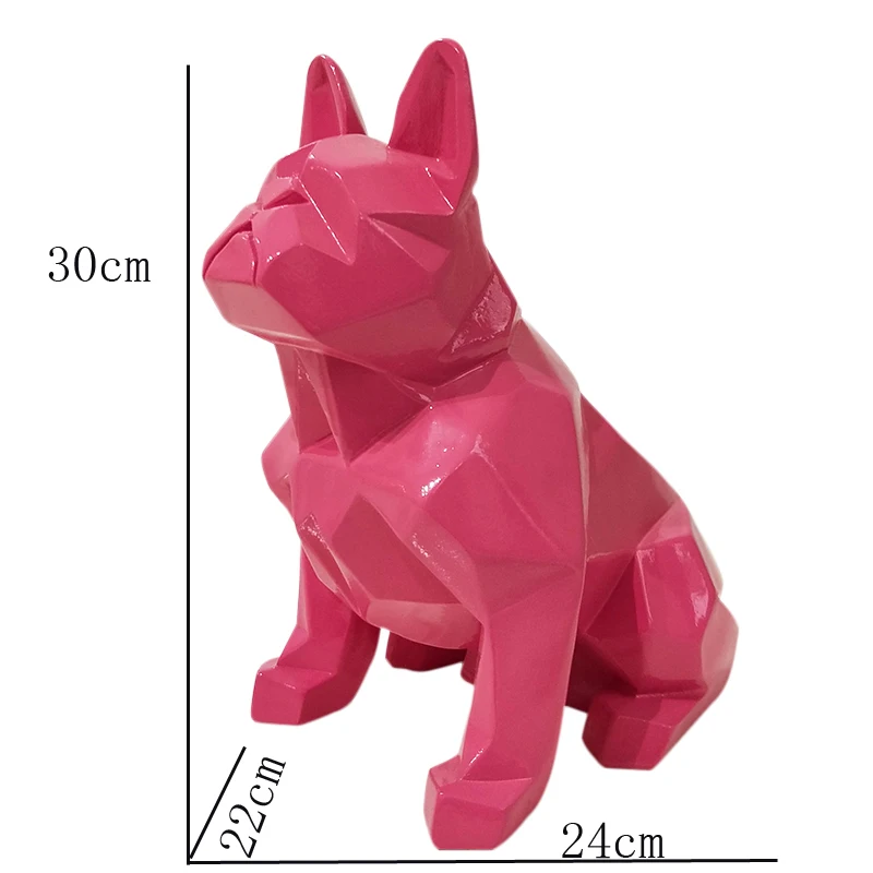 Изысканная и милая статуя собаки из смолы ручной работы скульптура бульдога