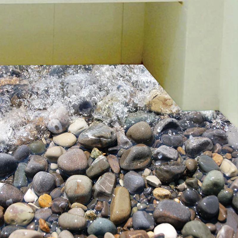 Креативные настенные 3d наклейки из речного камня водостойкие для ванной кухни