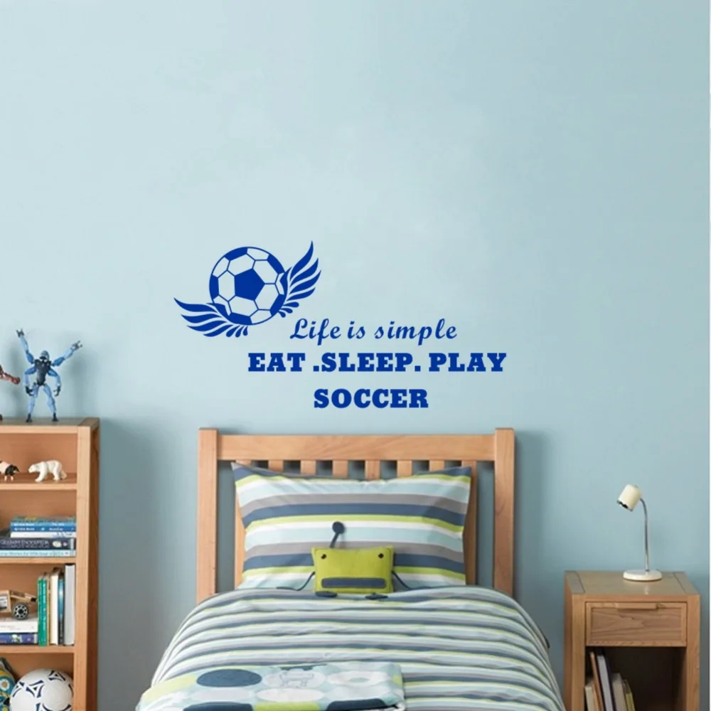 Креативные съемные настенные наклейки с изображением футбольных крыльев