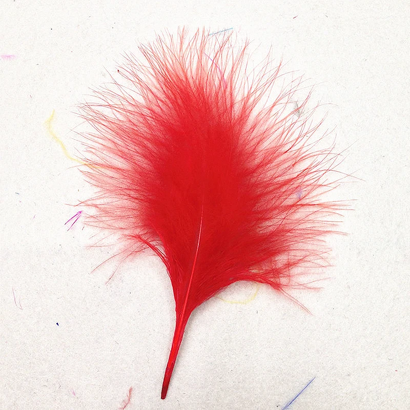 Red feather Качественное перо индейки перо для рукоделия сценический бутафорский головной убор фестиваль украшения аксессуары для обработки Свадебная вечеринка 50 шт - Цвет: Red feather