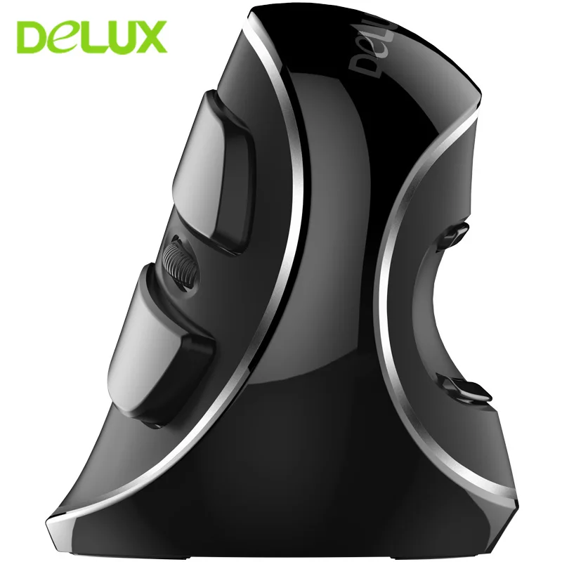 Вертикальная мышь Delux M618 плюс Беспроводной вертикальный Мышь эргономичный 1600