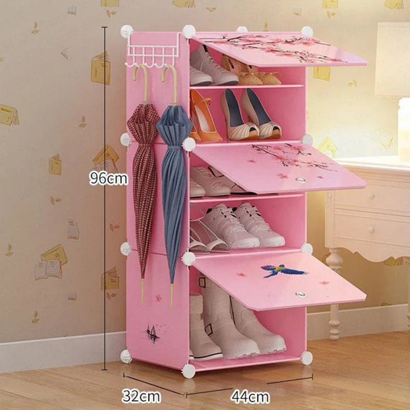 

Simple Small Shoe Rack Plastic Shoe Cabinet Space Door Household Dustproof Multi Layer Economical Simple Modern Hall Cabinet