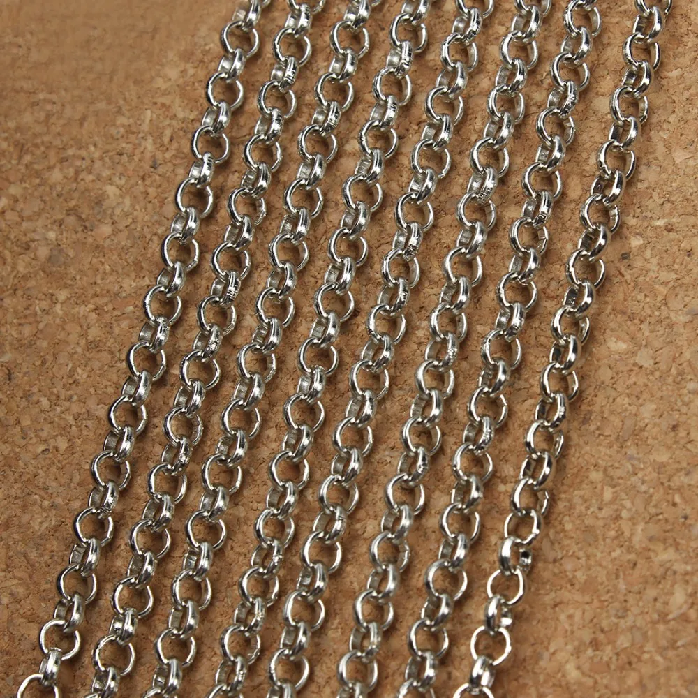 LINSOIR 2Meter/pak 2 3 4 5 7 mm 316L Stainless Steel Chain Bulk Fitting for Necklace Bracelet Jewelry Making Materials F2243 | Украшения и