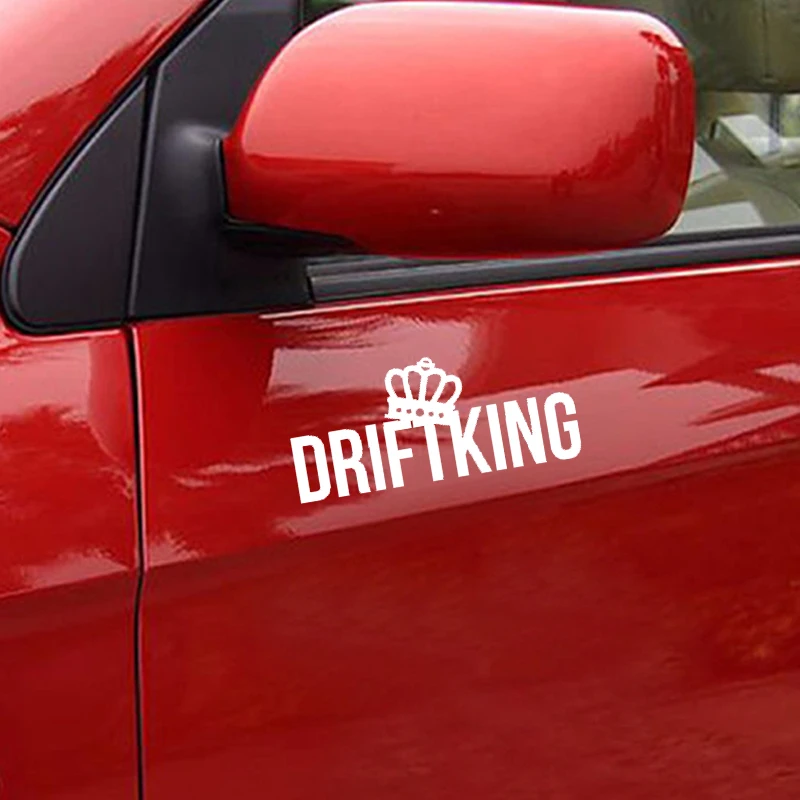 Виниловая наклейка для автомобиля QYPF 15 см * 6 5 DRIFT KING украшение мотоцикла Стайлинг
