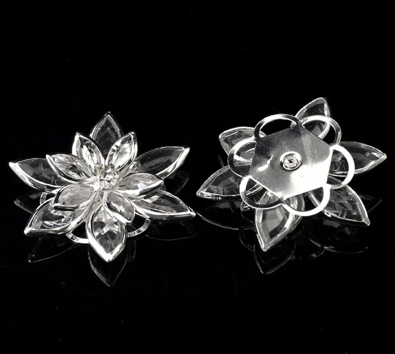 DoreenBeads 10 шт. прозрачные стразы цветочные украшения ювелирное изделие 3 5x3 см (1 3/8