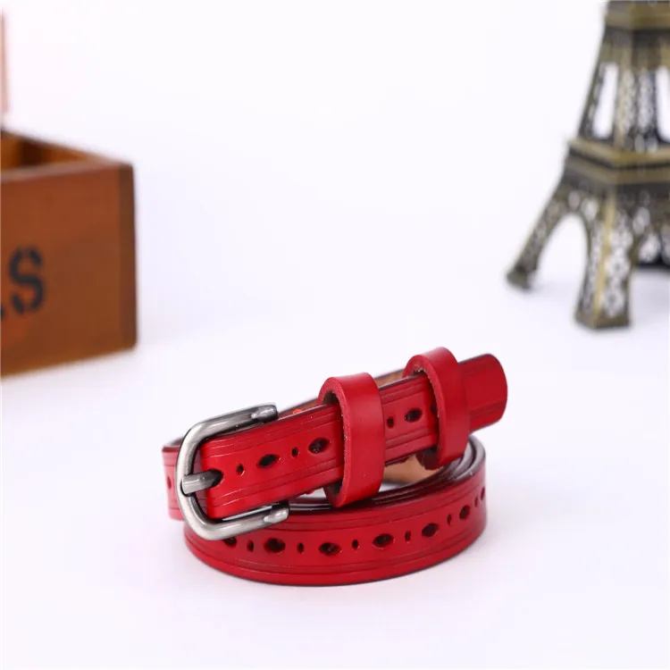 

New Ladies Real Leather Belt Fine Belt Cowskin Women Leather Dress Accessories
