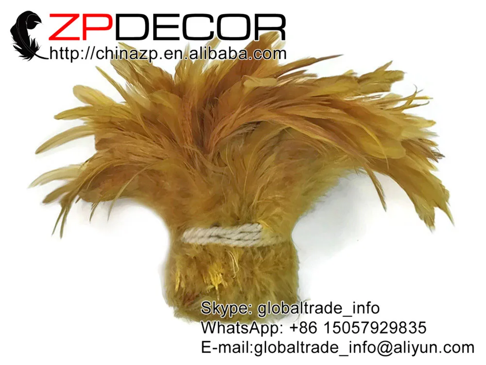 ZPDECOR 800 шт./лот 6 8 дюймов красивый отбеливатель крашеный петух шлаппен перья цвет