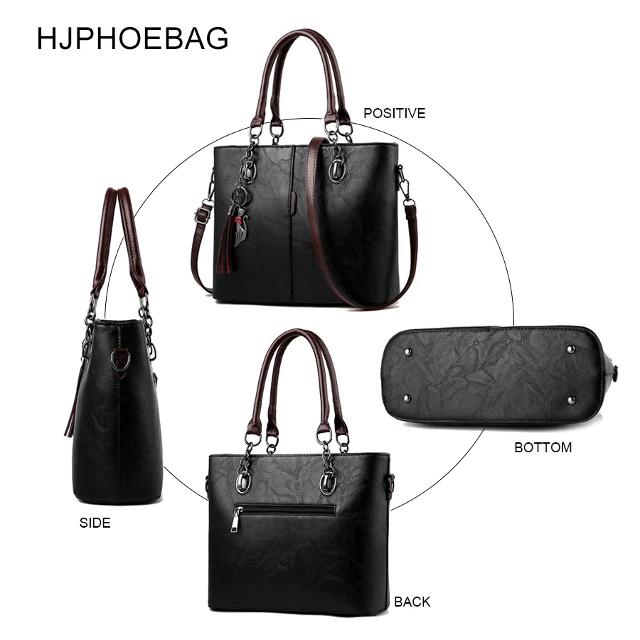 HJPHOEBAG, Модные женские Сумки из искусственной кожи, женские сумки-мессенджеры, сумки с кисточками, дизайнерские сумки через плечо YC208