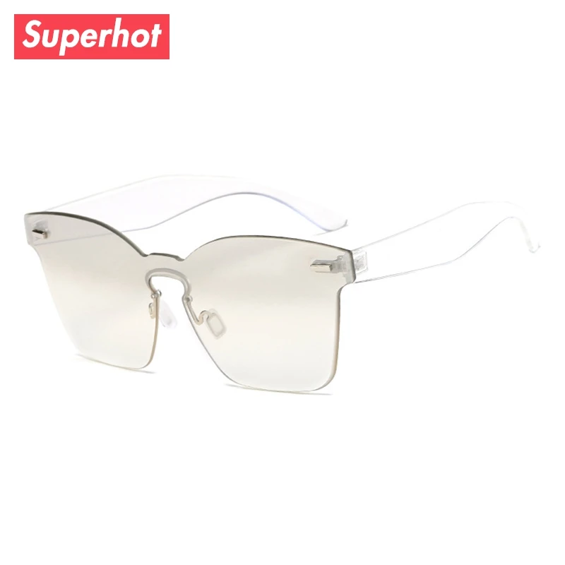 SUPERHOT Newest Women Sunglasses Flat top Square Glasses Vintage Big Frame Sun Acetate Gradient Unique Eyeglasses UV400 | Аксессуары для