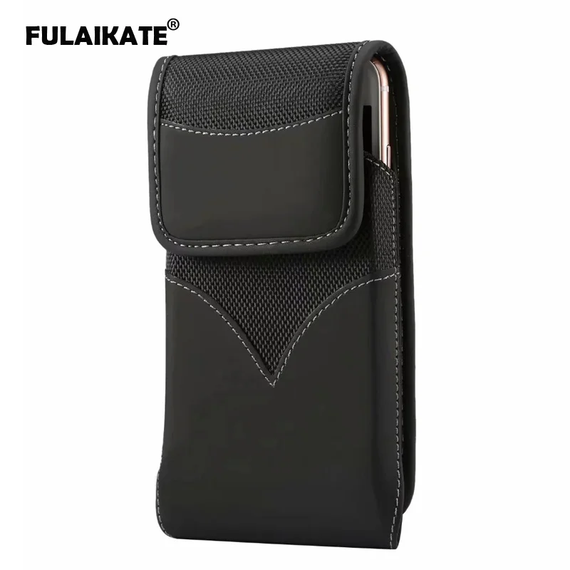 

FULAIKATE 6.3" Rotate Clip Matte Cloth Universal Phone Bag for iPhone Xs Max Waist Pouch for Huawei P30 Pro Mate 20 Sport Pocket