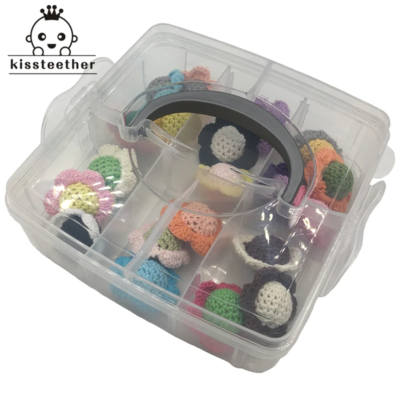 Комбинированные крючком бусины сделай сам для ухода за ребенком цветочные