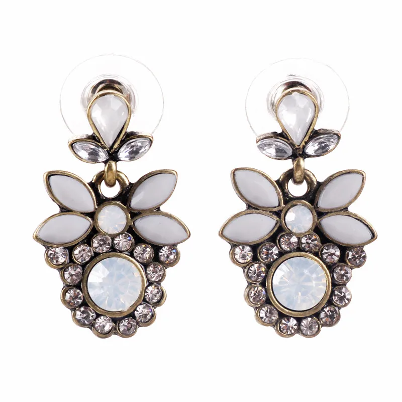 Ms restoring ancient ways the new popular jewelry wholesale girl party noble set auger gift flower earrings free shipping! | Украшения и