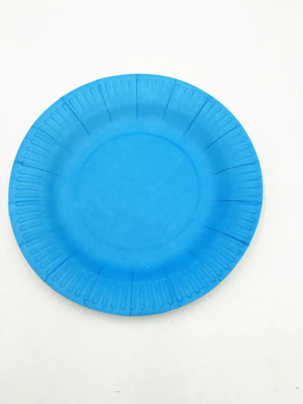 10 шт./лот красного и розового цвета для девочек однотонная бумажные тарелки дней