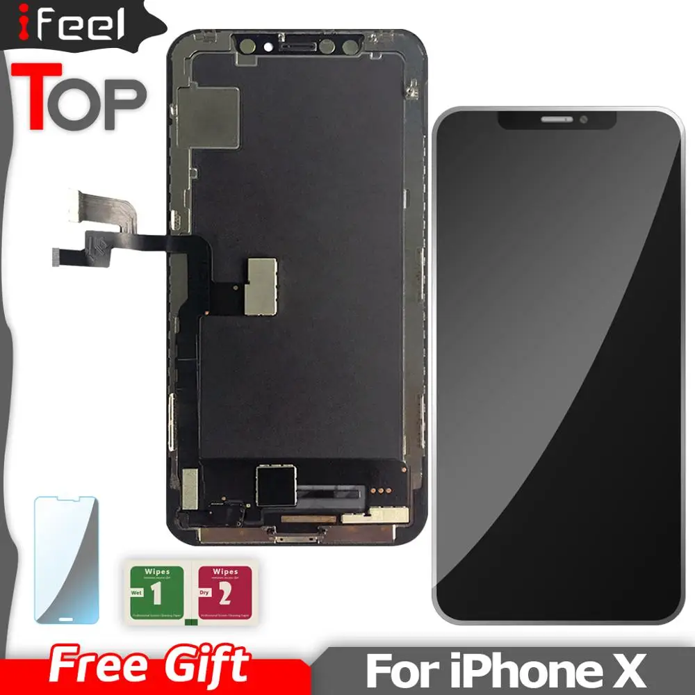 ЖК дисплей Super AMOLED для iPhone X + дигитайзер сенсорного экрана в сборе|Экраны
