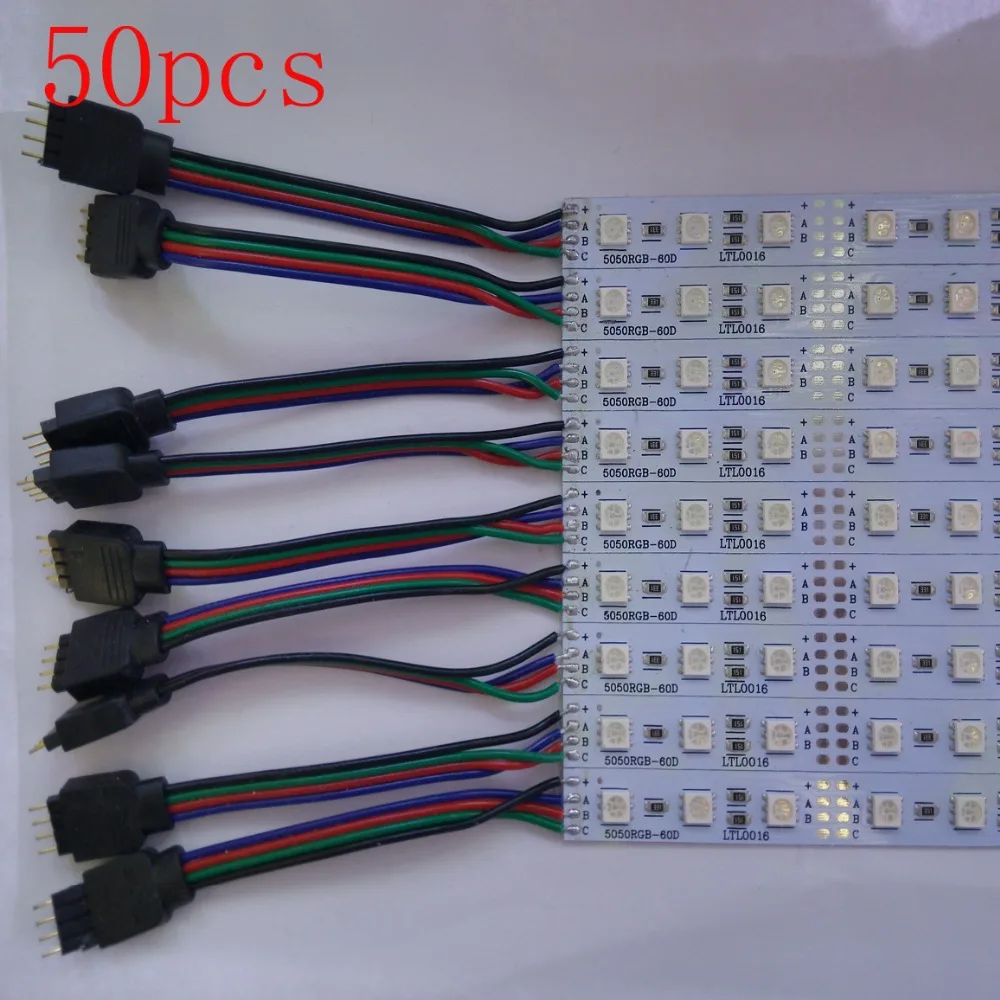 50 шт./лот 5050 SMD RGB LED коробка бар света 1 м 72LED DC12V жесткая лента/Жесткий Газа через