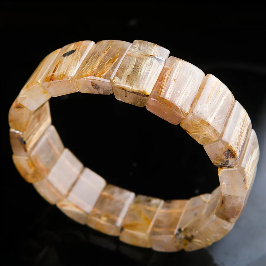 

Новые Натуральные бриллиантовые кварцевые браслеты для женщин и мужчин, мощный прямоугольный браслет с шармами и бусинами из стрейч-кристаллов, уникальный