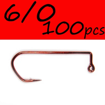 6I0 100PCS 100 шт. красный никель 90 градусов изгиб режущая точка широкая крышка горло джиг крюк 90 Degreen джиг крюк высокоуглеродистой стали - Цвет: 6I0 100PCS