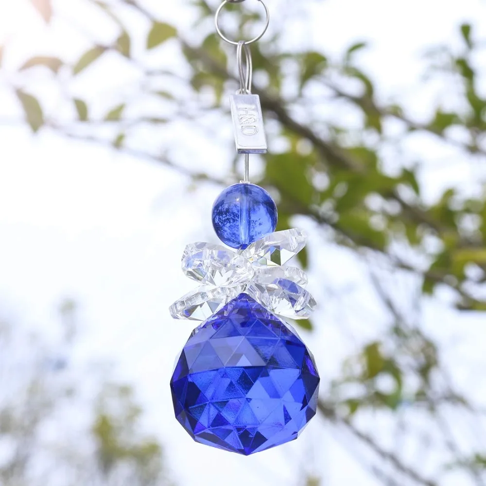 H& D гирлянда чакра спектры Радуга Suncatcher хрустальные подвески для частей люстры фэн-шуй призма для подвешивания капель(многоцветный