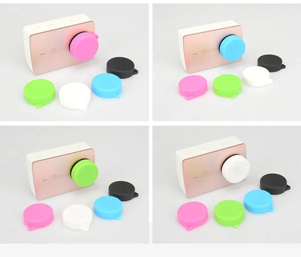 2 шт./лот крышка объектива Крышка силиконовая защитная для xiaomi YI 4K xiaoyi II