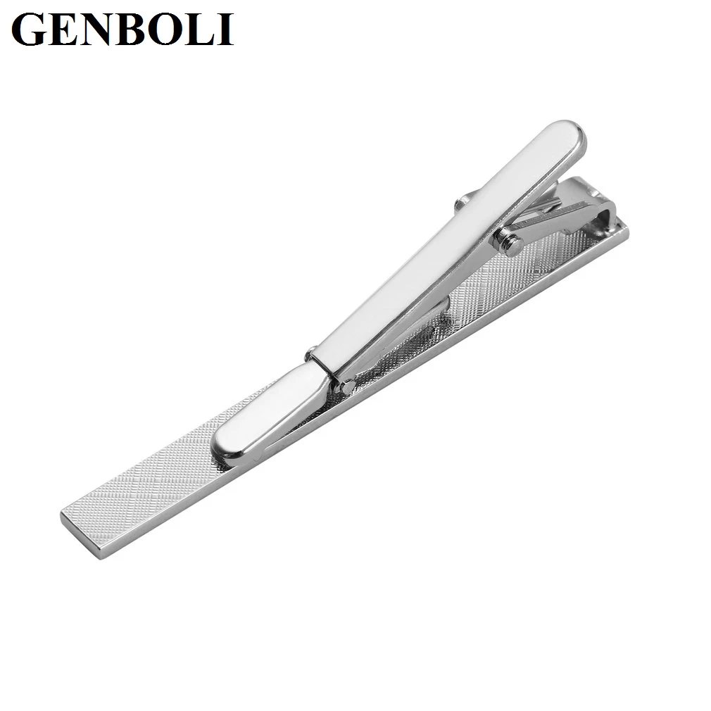 GENBOLI Мужской зажим для галстука официальный нержавеющая сталь тонкий