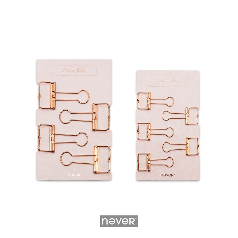 Никогда не розовое золото Зажим креативные офисные аксессуары металлический