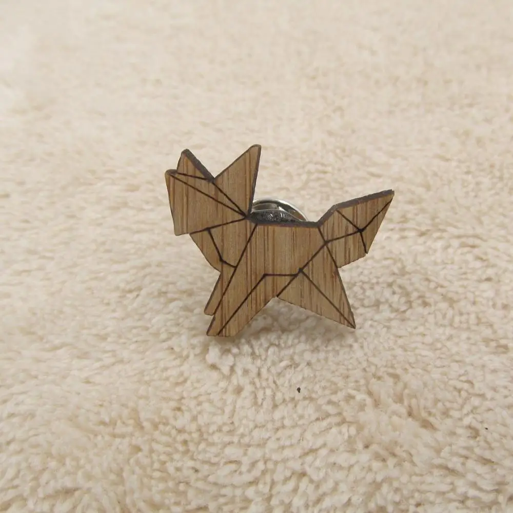 Origami fox Оригами лиса брошь с животными милые лесные лисы эмалированные булавки значки Броши нагрудные булавки лиса ювелирные изделия Броши для женщин - Окраска металла: Origami fox