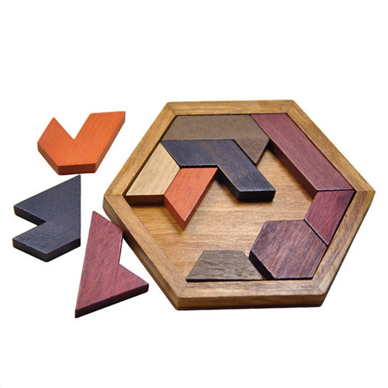 

Grownups Kids Toys Geometric Shape Wooden Puzzle Montessori Education toys 3D jigsaw Puzzle toys for Children