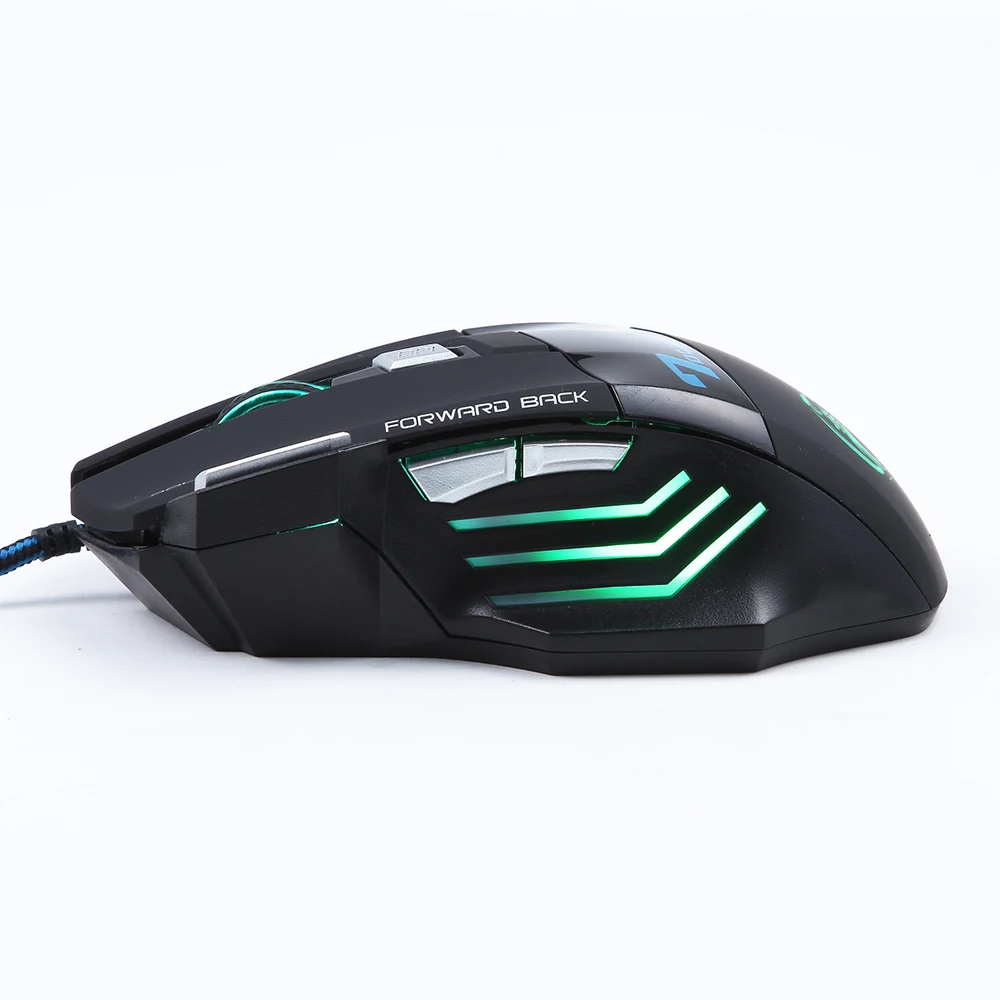 Professional Gaming mouse 7 кнопок Регулируемая dpi 1000/1600/3200/2400 большая игровая мышь для