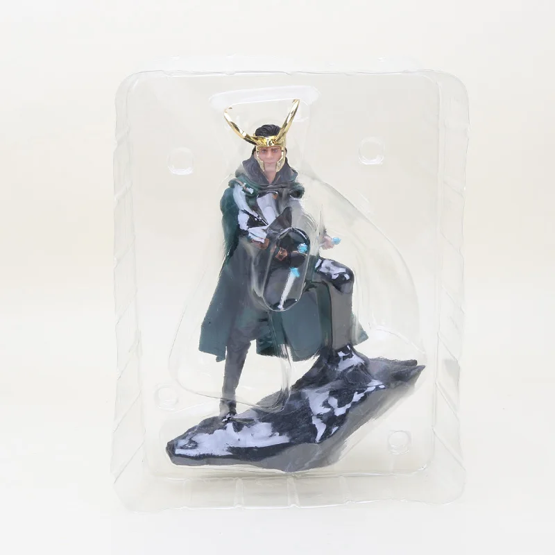 Loki no box 22-27 см игрушки Marvel Мстители 4 эндигра ПВХ Фигурки Локи танос Железный человек Человек-паук Danvers Марвел Капитан Коллекционная модель - Цвет: Loki no box