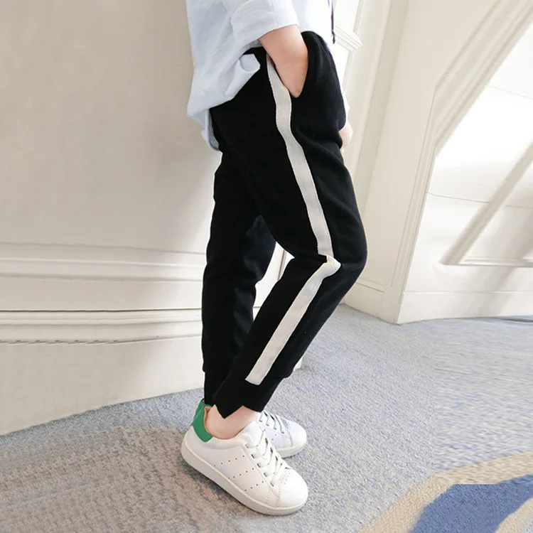

Children Clothing 2018 New Boys and Girls Casual Sport Pants Girl Pants Kids Cotton Stripe Trousers Children Casual Pants 2-7Y
