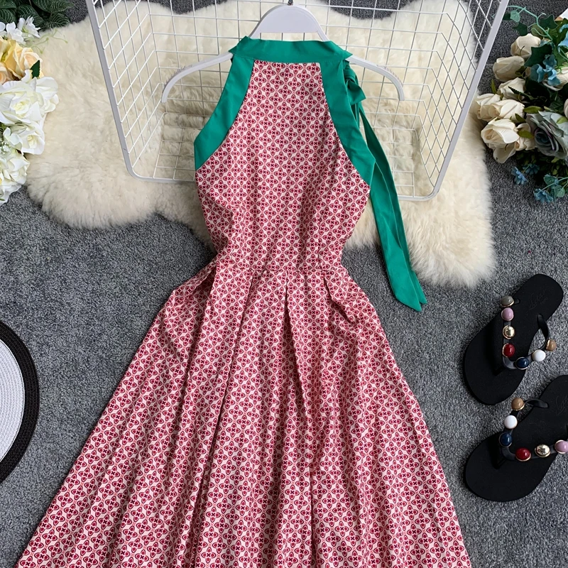 Для женщин Винтаж платье vestidos mujer 2019 Новая Летняя обувь в мозаичном стиле цветная