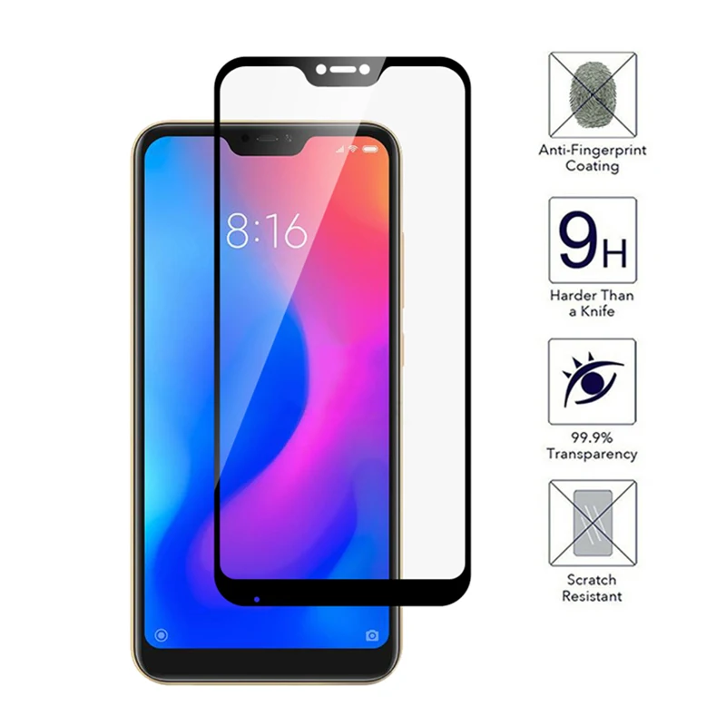 Защитное стекло для Xiaomi mi a2 lite light a1 6x 5x redmi 6 pro защита экрана с полным покрытием