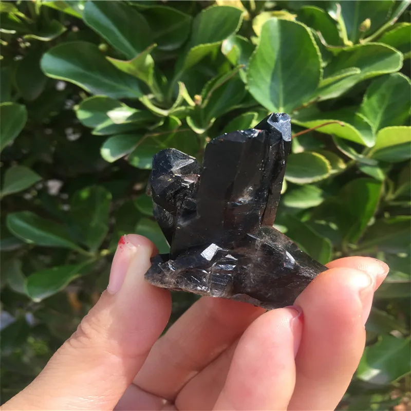 40g Rare natural beautiful black quartz crystal cluster tibetan specimen | Дом и сад
