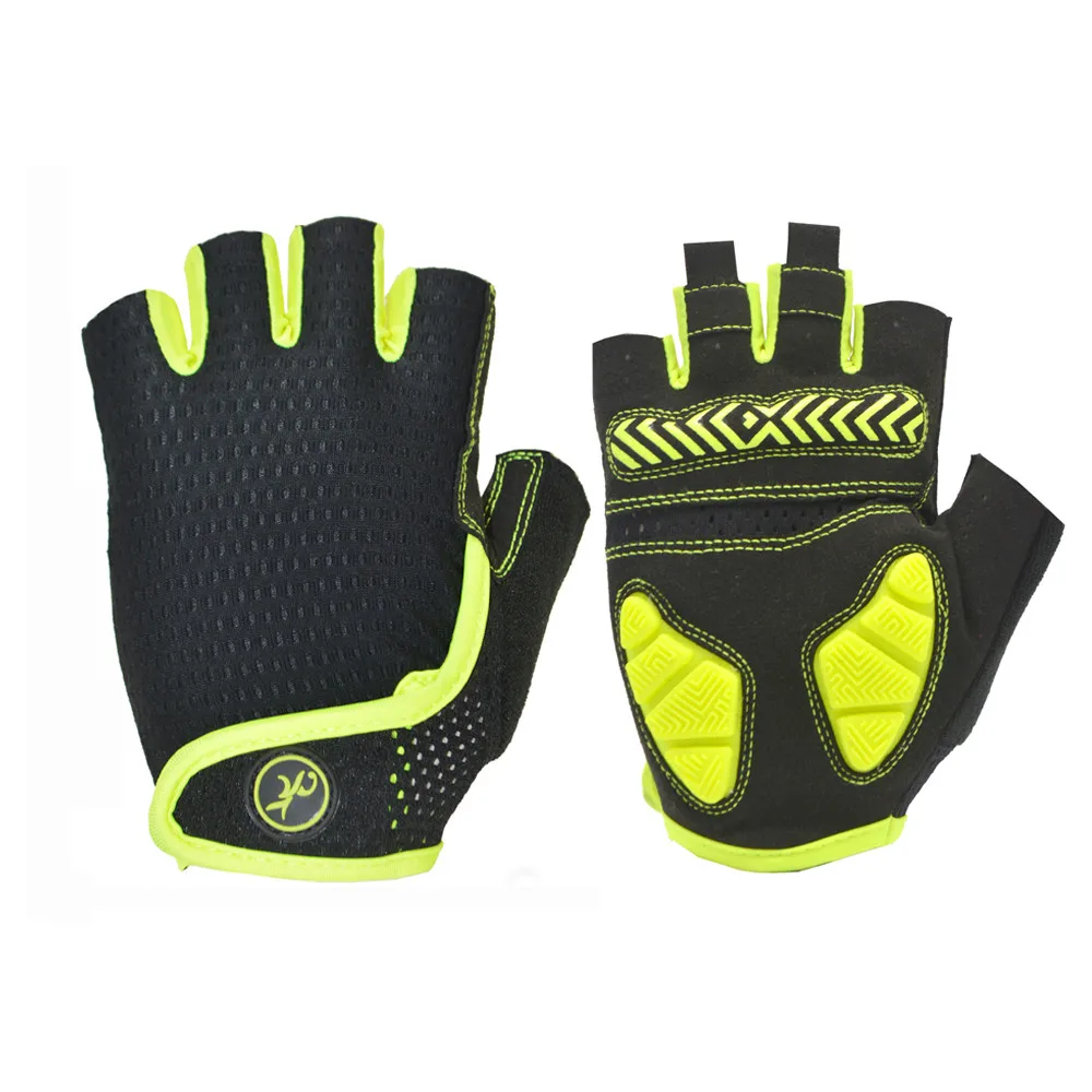 AK098 Yellow MOREOK из лайкры для спорта на открытом воздухе, гоночные противоударные перчатки для горного велосипеда, велосипедные перчатки с коротким пальцем для езды на велосипеде, велосипедные перчатки для мужчин - Цвет: AK098 Yellow