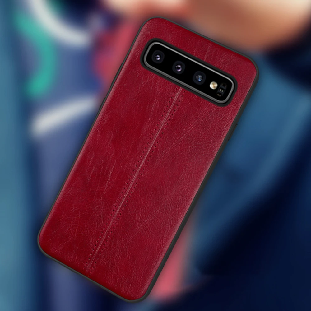 Роскошный кожаный деловой чехол для телефона Heyytle samsung S10 S9 S8 Plus S7 Edge ультратонкий