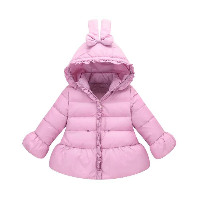 Новинка 2019 цветная куртка с бантом для девочек зимнее Новое креативное пальто