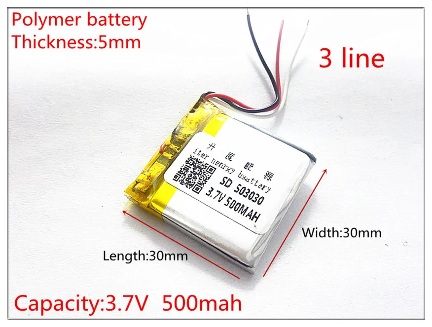 Литий ионный аккумулятор 503030 3 7 в 500 мАч 453030|li-ion battery|battery forbattery battery |