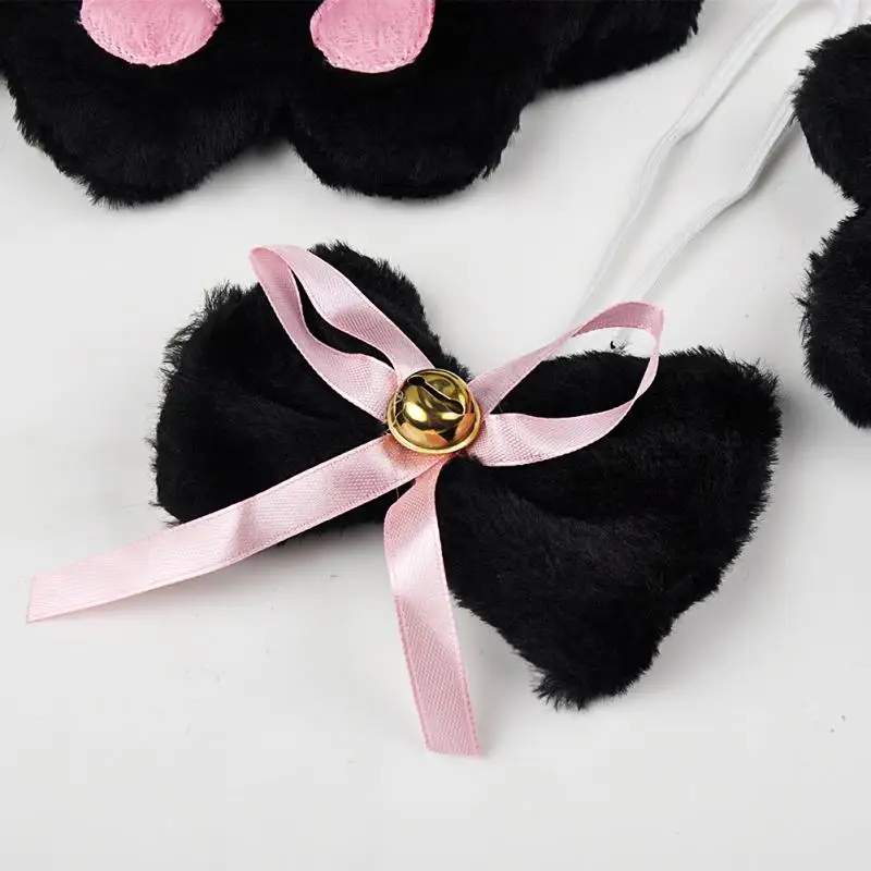 Каваи милый Neko Cat Girl котенок кошка подружка косплей аниме перчатки с ушками набор