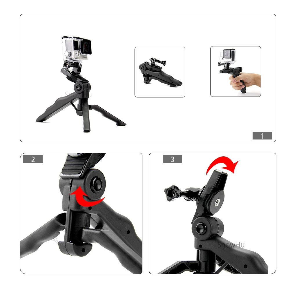 SnowHu для Gopro аксессуары High end штатив монопод Go Pro Hero 7 6 5 4S 4 3 + Xiaomi Yi 2 SJCAS J4000 камеры