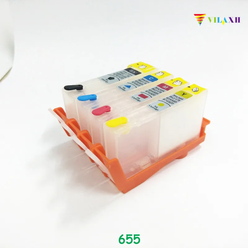 vilaxh 655xl Refillable Ink Cartridge Replacement For HP 655 xl Deskjet 3525 4615 4625 5525 6520 6525 6625 Printer | Компьютеры и офис