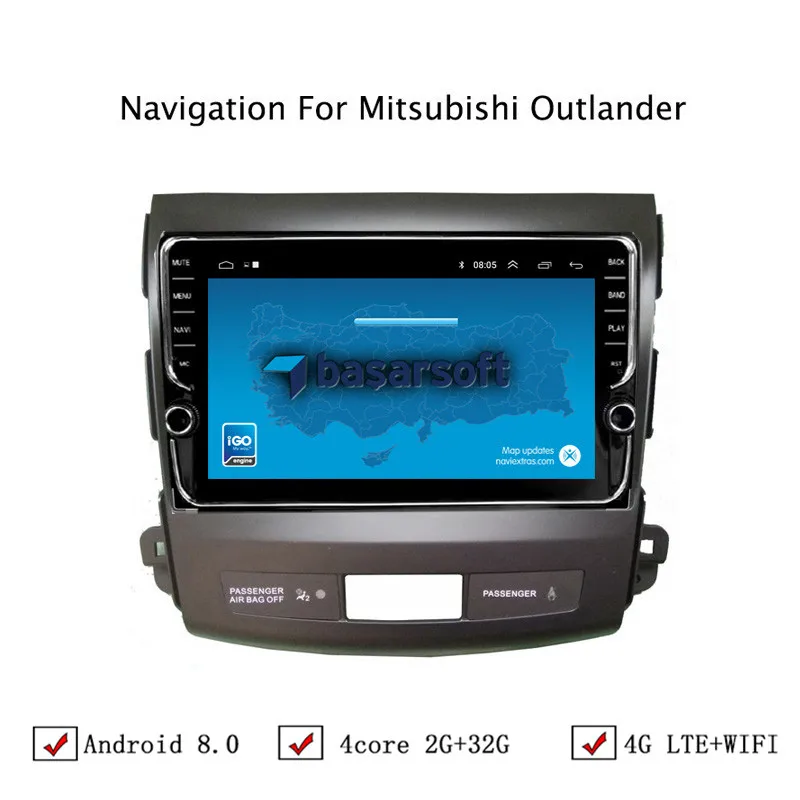 9 &quotAndroid 6 0/8 1 Автомобильная dvd навигационная система для Mitsubishi Outlander 2006 2007 2008 2012