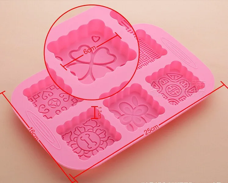 Silicone Square mooncake China pattern Chocolate Soap Pudding Jelly Candy Ice Cookie Biscuit Mold Mould Pan Bakeware Wholesales | Дом и сад
