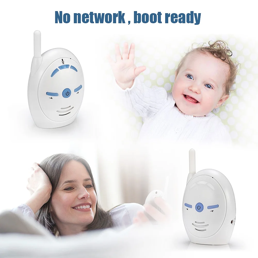 FUERS V20 Wireless Baby Monitor 2.4GHz Nanny Audio Walkie Talkie Kids Babysitter With Micphone Speaker | Безопасность и защита