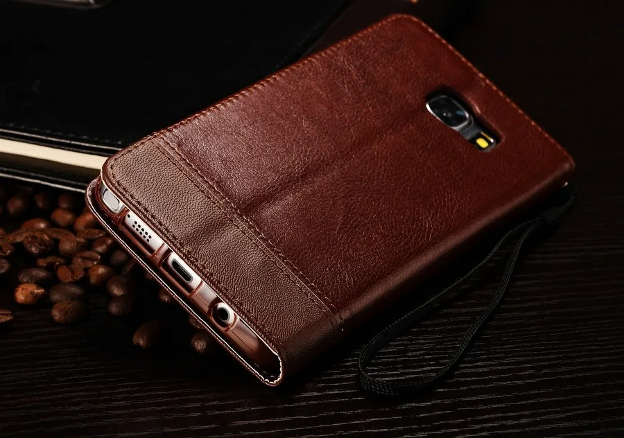 Модный чехол-книжка из искусственной кожи PU для Samsung Galaxy S6 S7 Edge S8 S9 S10 Plus S10e